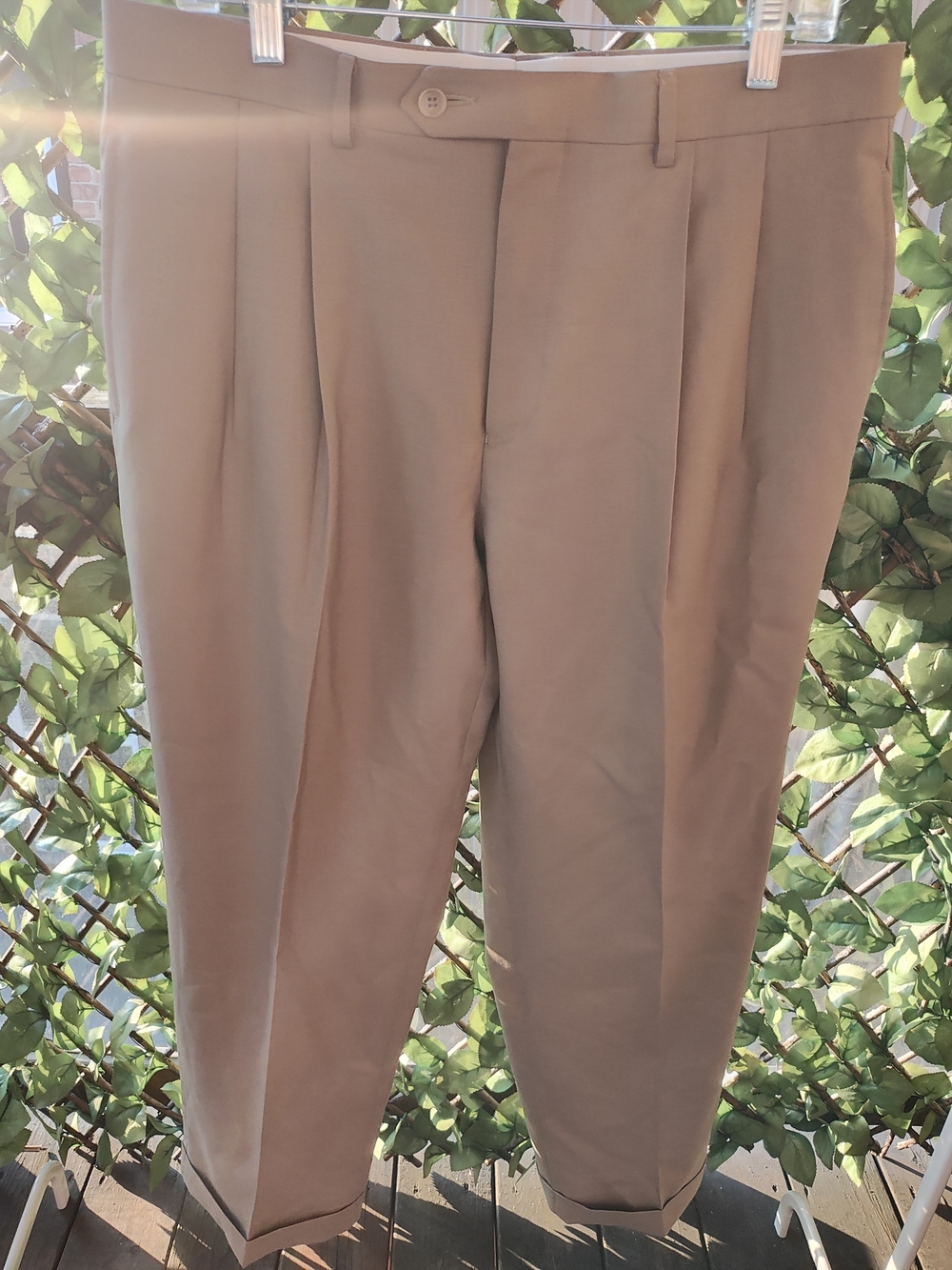 Lauren Ralph Lauren Men's Classic Pleated Dress Pants - Tan
